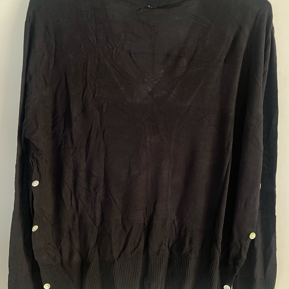 NEW Fano Studios Women’s Front & Side Button V Neck Cardigan Black Size S. - Picture 4 of 5